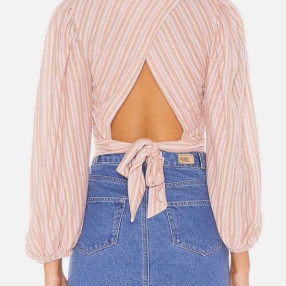 FREE PEOPLE Orchid Rain Autumn Nights Back Wrap Top size Small NEW with TAG - Picture 3 of 15